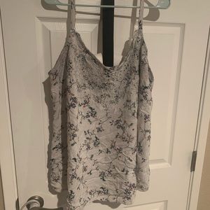 White gray floral Cami